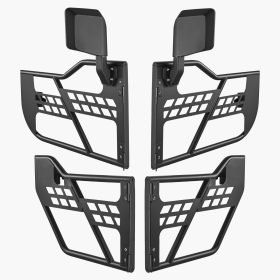 VEVOR Jeep Tube Doors, 4-Door, Hunting Style Jeep Tubular Door with DOT Certified Rear View Mirrors (Applicable Model and Year: 18-24 Jeep JL/20-24 Jeep JT, Side Mirrors Included or not: Side Mirrors Included)
